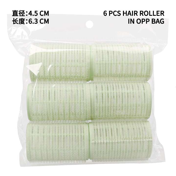 Six self-adhesive curling curls in OPP bags, 4.5cm Velcro air bangs detail image 3
