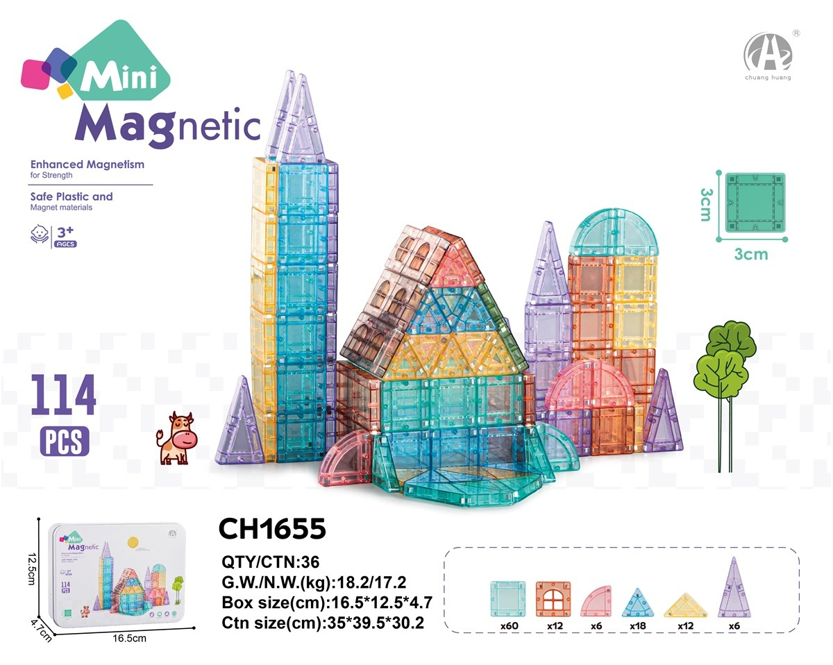 TM19688 3cm Tin box Travel Mini Magnetic Discs 114PCS (Can pass European tests) detail image 2