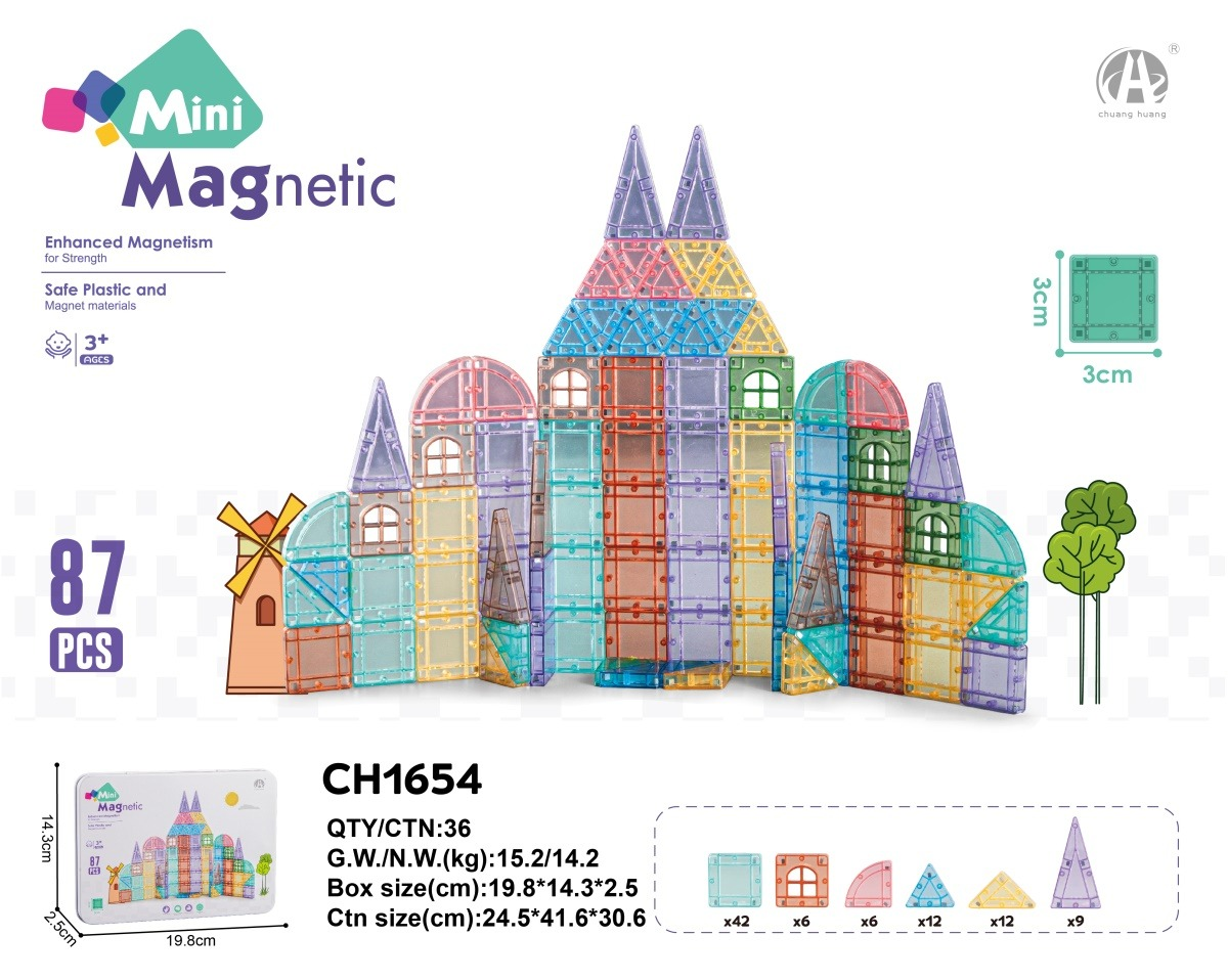 TM19687 3cm Tin Box Travel Mini Magnetic Sheets 87PCS (Can pass European tests) Item Picture
