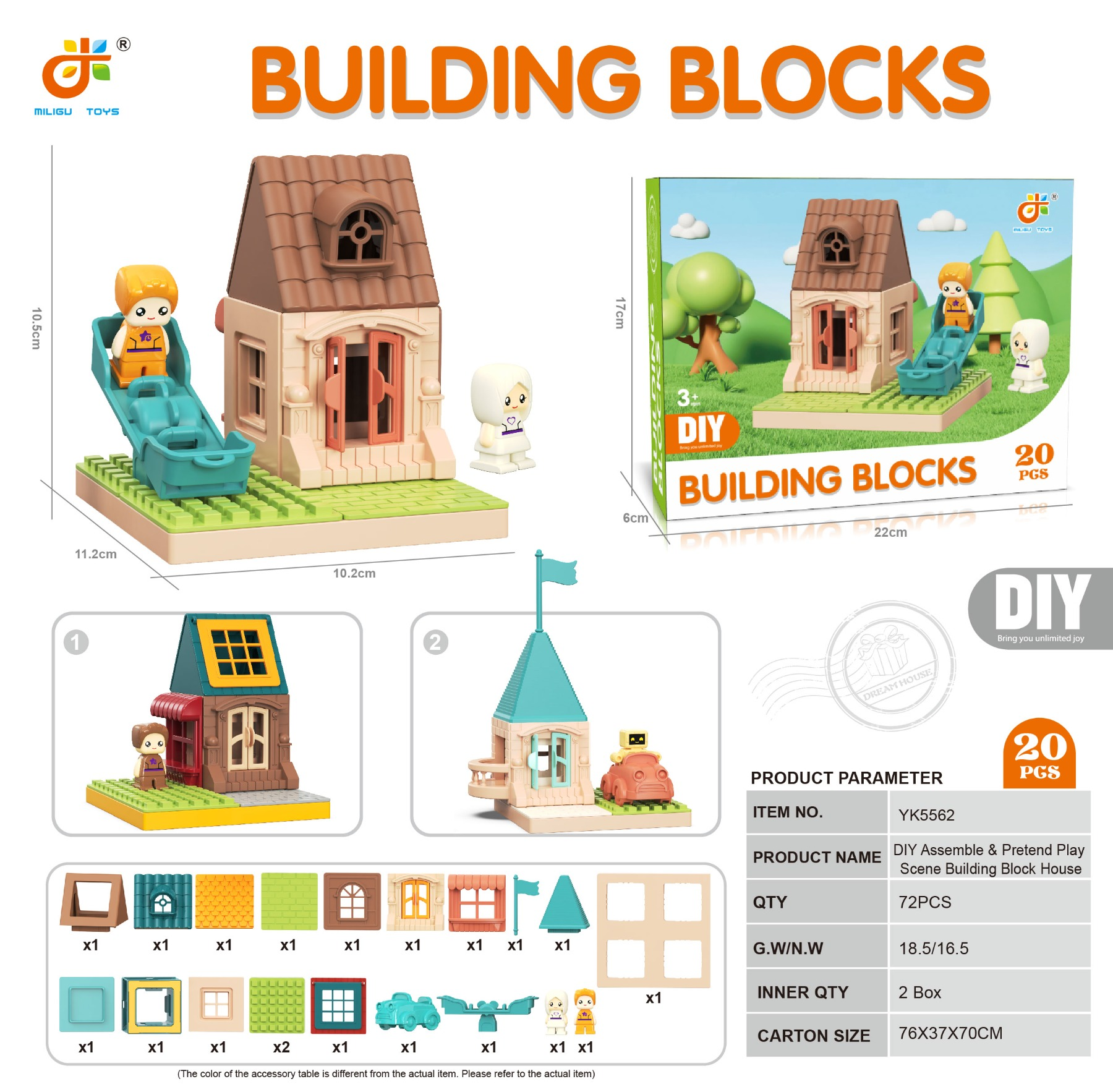 TM39328DIY Puzzle House Building Scene Building House (20 pieces) Item Picture