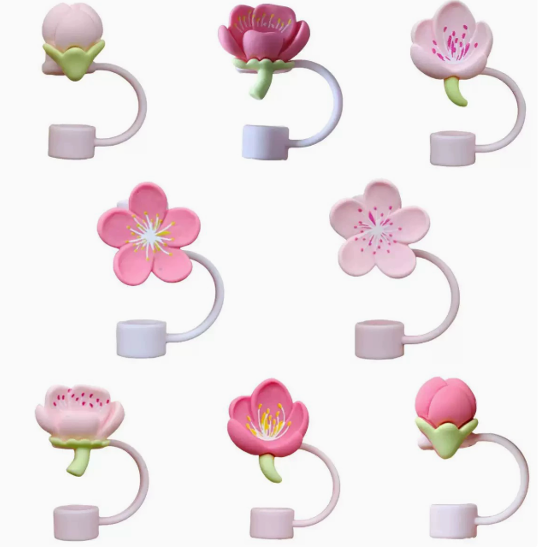 The colors of the exquisite flower series straw caps are random details Picture