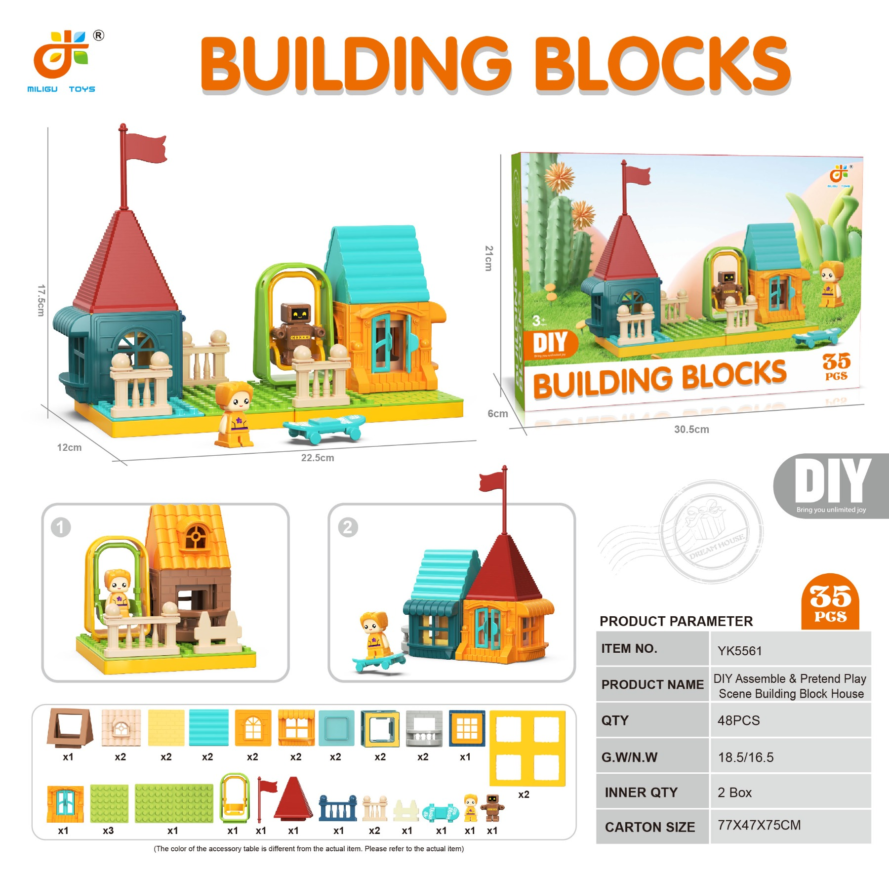 TM39327DIY Puzzle House Building Scene Building House (35PCS) Application Scenario