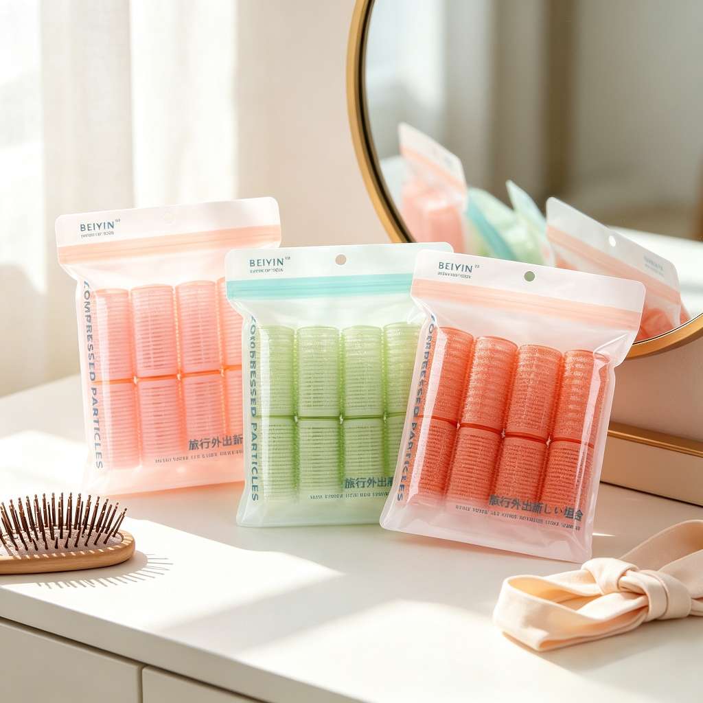 BEIYIN's eight self-adhesive hair curls for lazy people, no-perming large wave hair curlers, hair styling tools that won't damage your hair during sleep