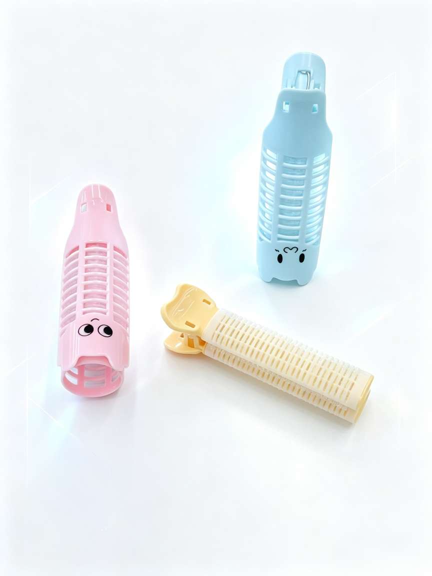 Three sets of cute cartoon hair root voluminous curling iron with no trace, lazy bangs and air-like style detail image 5