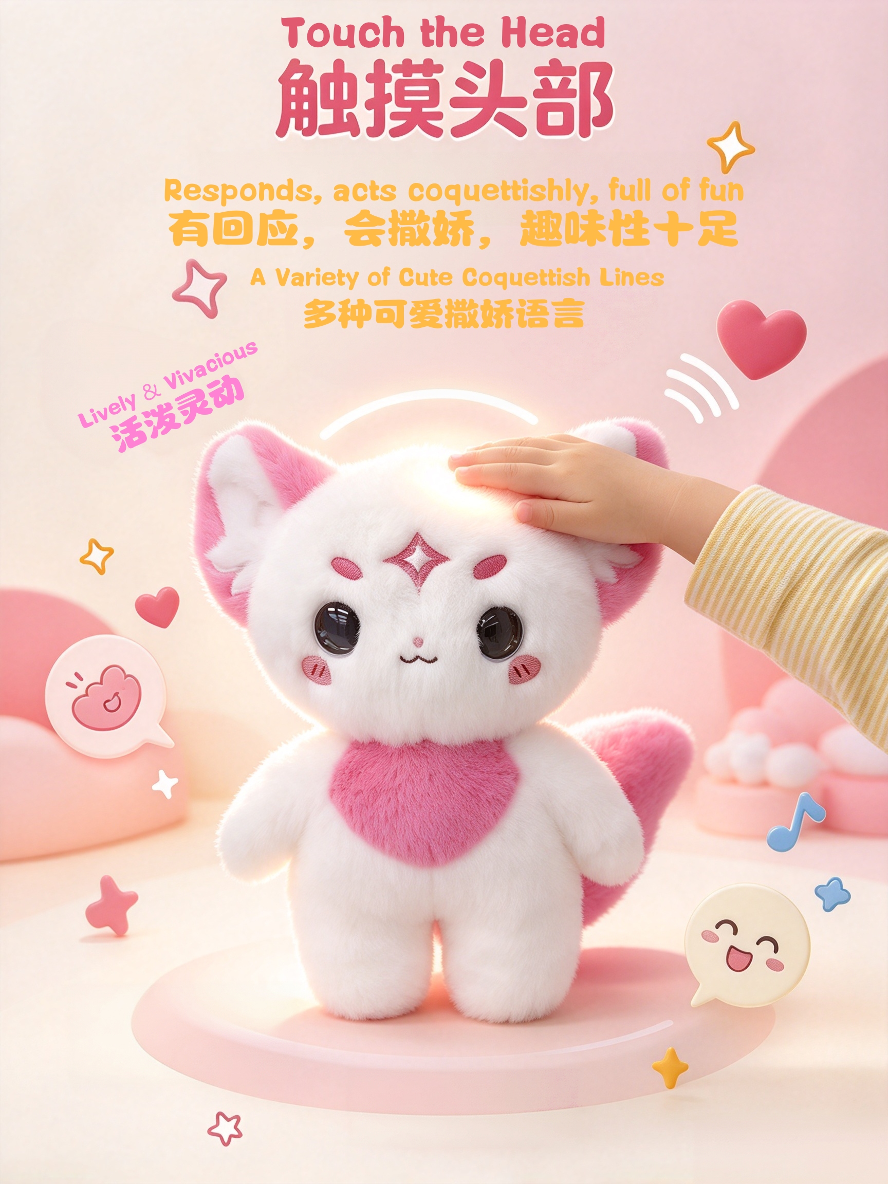 The Dingdang AI smart doll is available in two colors. It features an emotional companion eye display and AI functions, allowing for chatting and interaction, learning and education, encyclopedian knowledge, history and geography, singing and storytelling pic 9