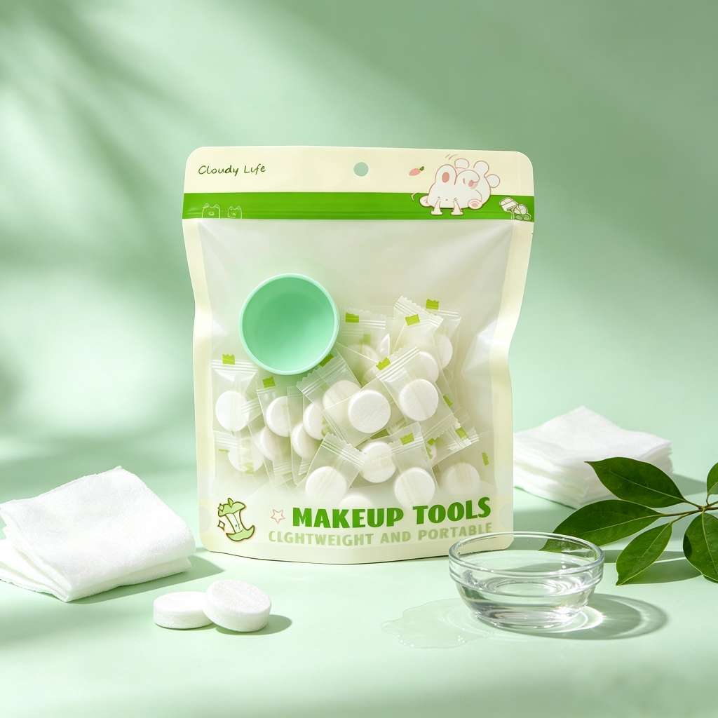 Independent packaging compressed mask paper, lightweight disposable wet mask buckle, portable hydrating DIY mask tool