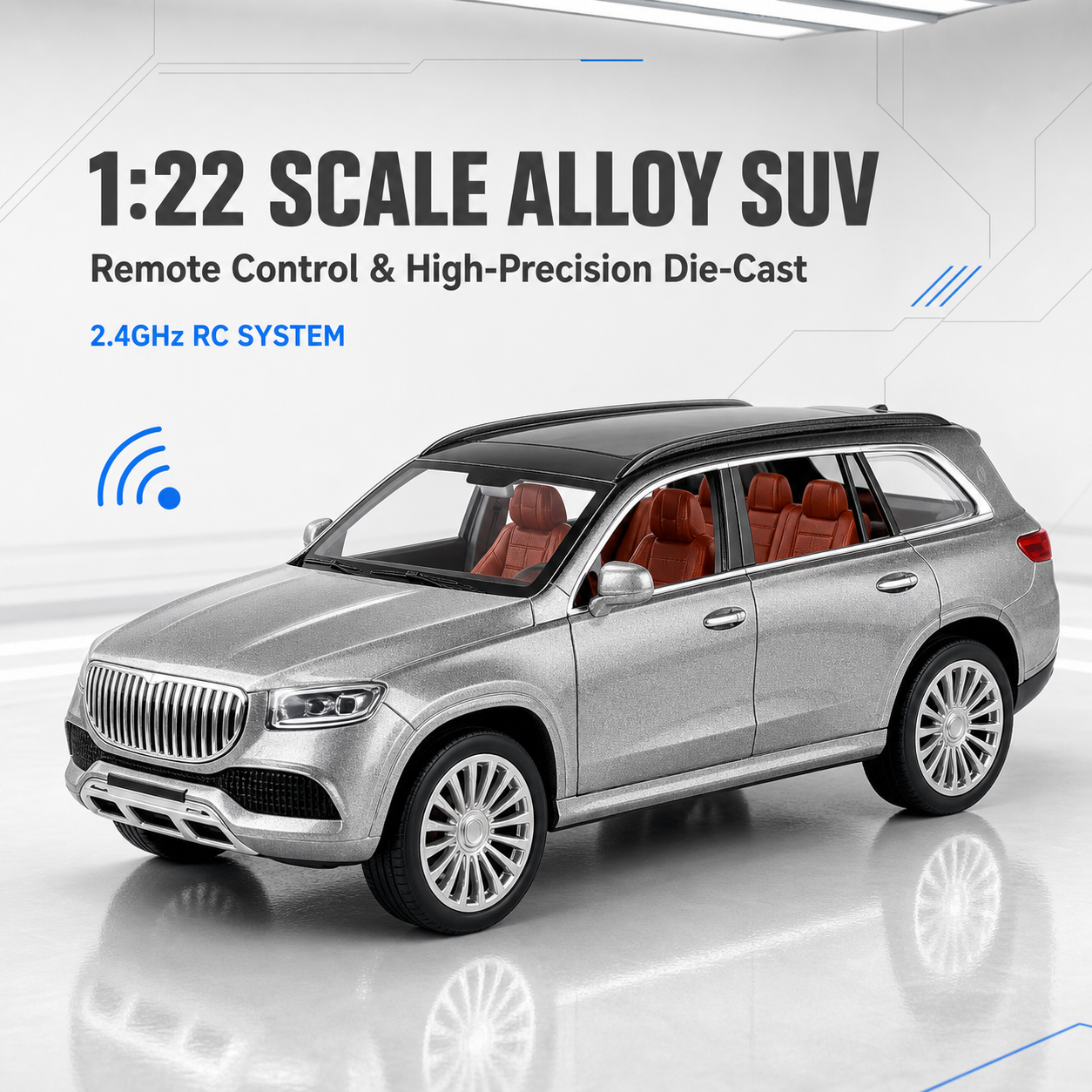 1:22 Collector's Edition Maybach GLS remote Control spray alloy car Rebound Sound and Light Effect Trendy art table set