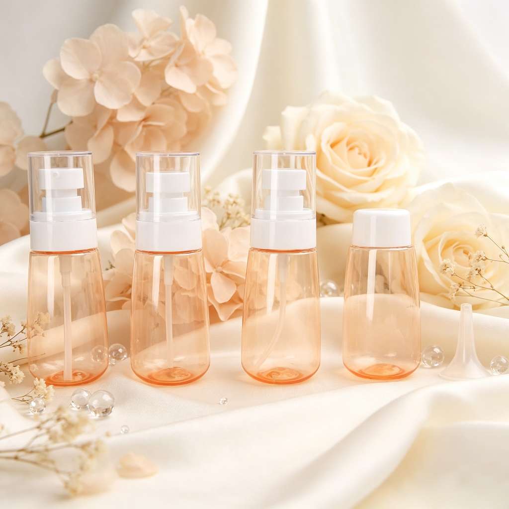 Portable travel portioning bottle set, press-type empty bottle skin care products, lotions, shampoos, for outdoor portioning and storage detail image 6