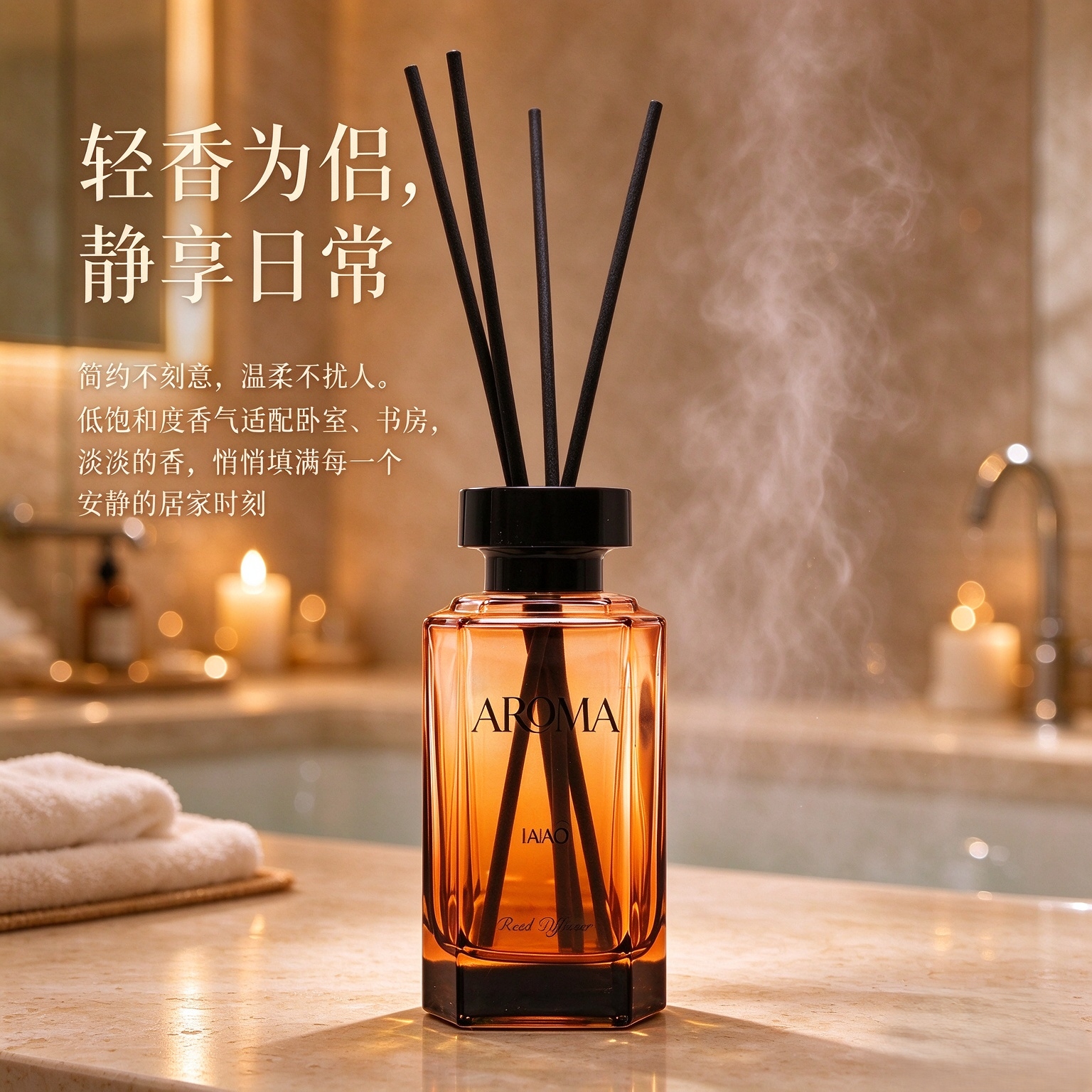 TATEXANG White Tea, Cedar, Cherry Fragrance, rattan aromatherapy craft, home bedroom, living room, bathroom decoration, gift