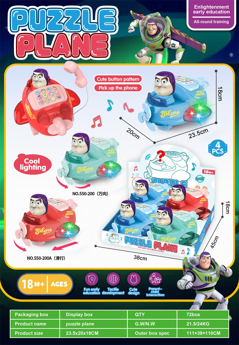 TL55060 Buzz Lightyear Universal Phone Aircraft Vehicle