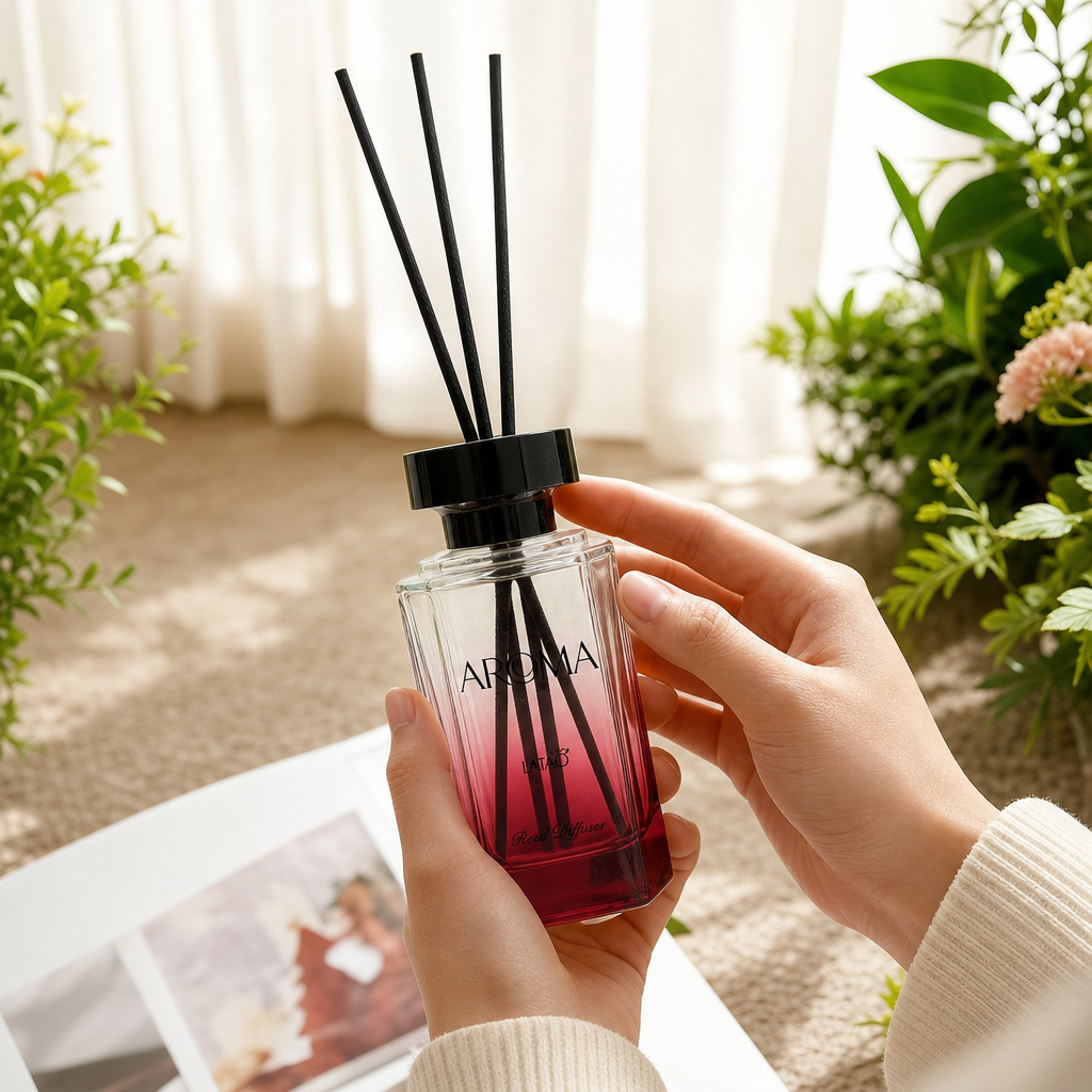 TATEXANG White Tea, Cedar, Cherry Fragrance, rattan aromatherapy craft, home bedroom, living room, bathroom decoration, gift Item Picture