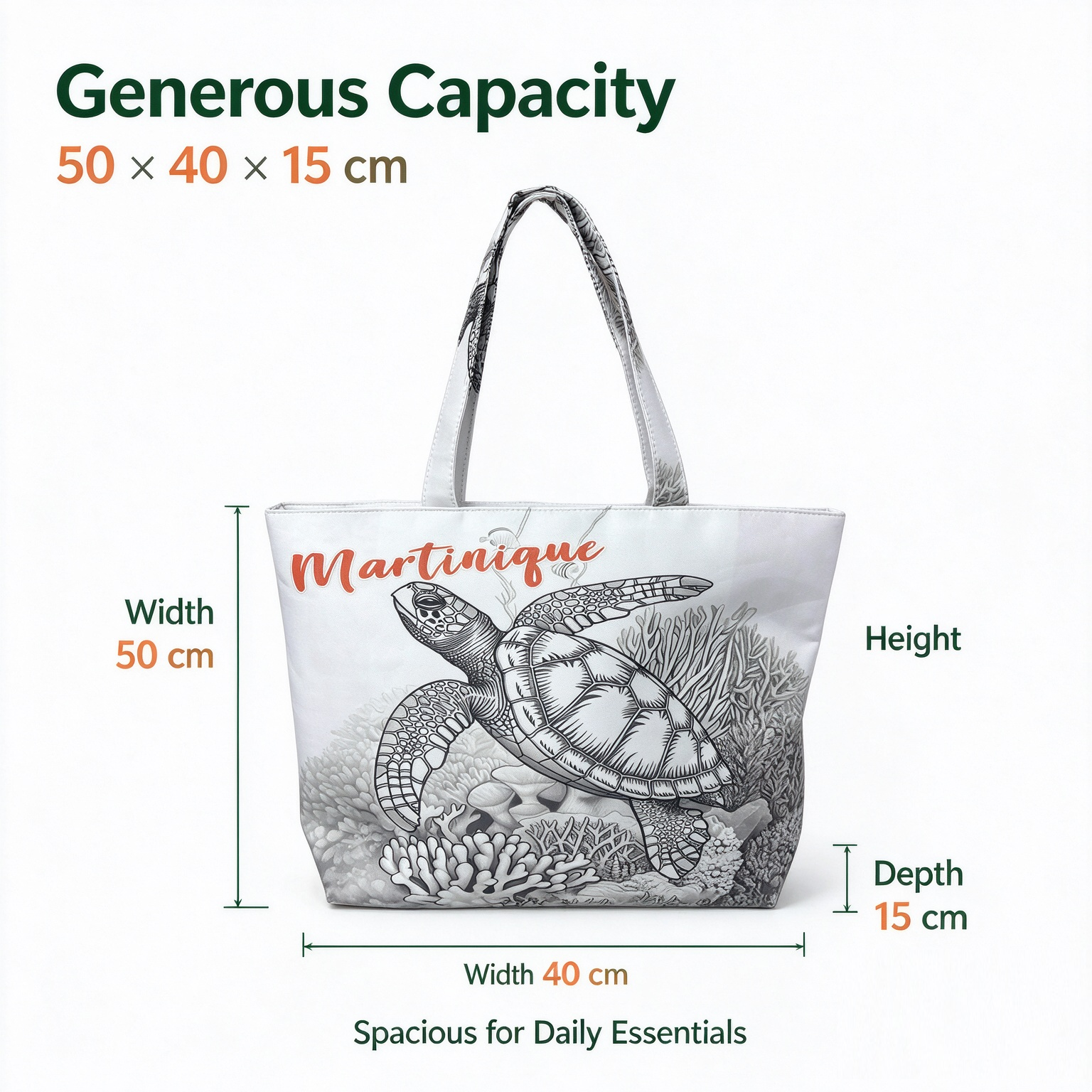 حقائب اليد التي تطبع السلاحف، حقائب سفر نسائية ذات سعة ترفيهية كبيرة Specification image