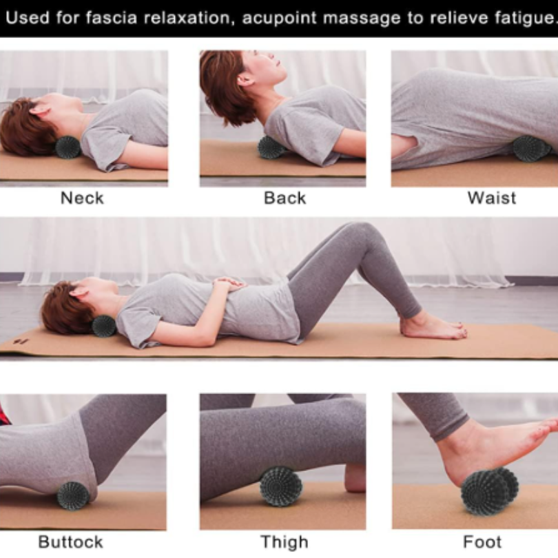 Spot wholesale：Peanut Massage Ball, Double Lacrosse Roller for Muscle Relief Dual Ball Design, Deep Tissue Massage, Targets Trigger Points, Helps Release Muscle Tension for Back Neck Shoulder Legs pic 5