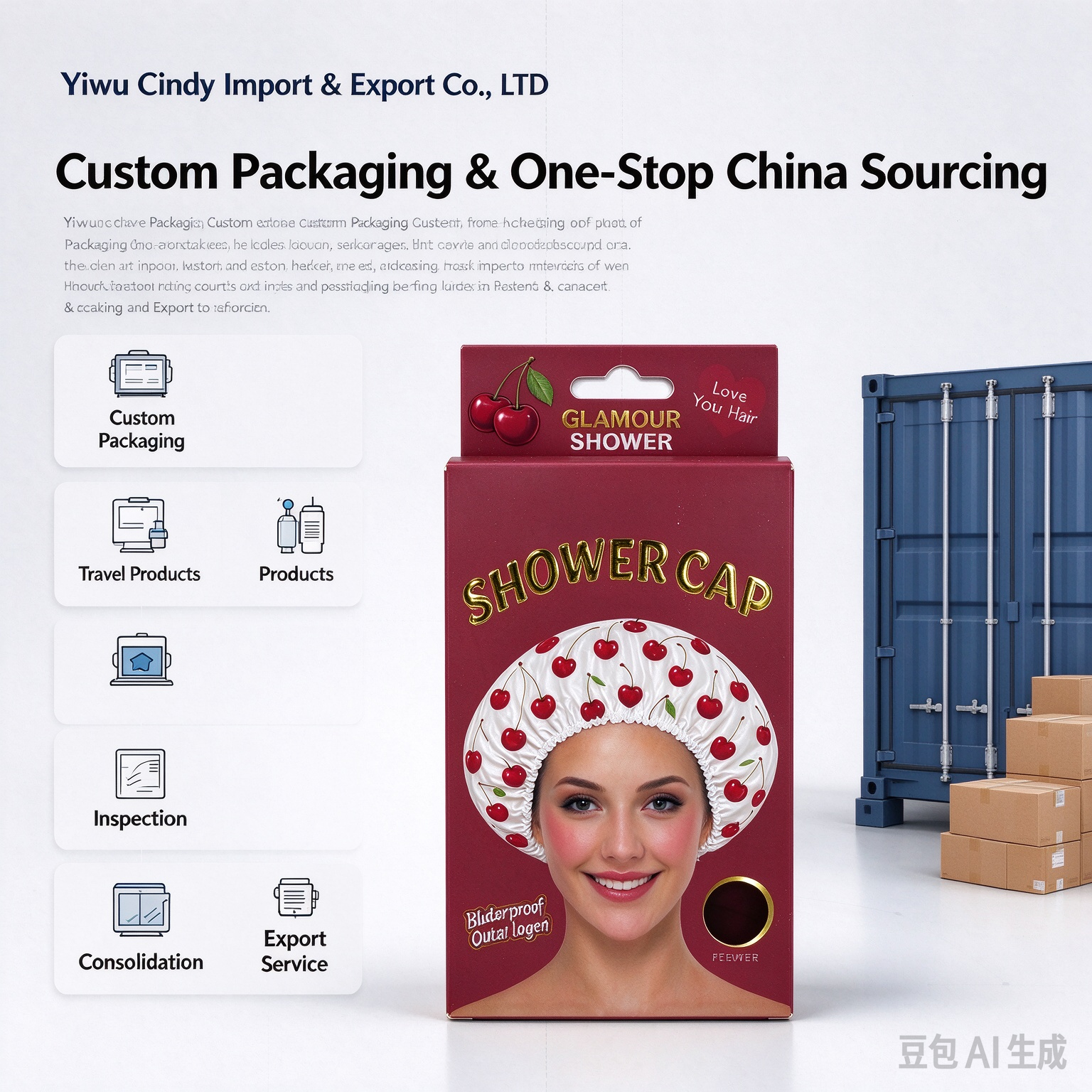Custom Cosmetic Packaging Boxes Shower Cap Box pic 6