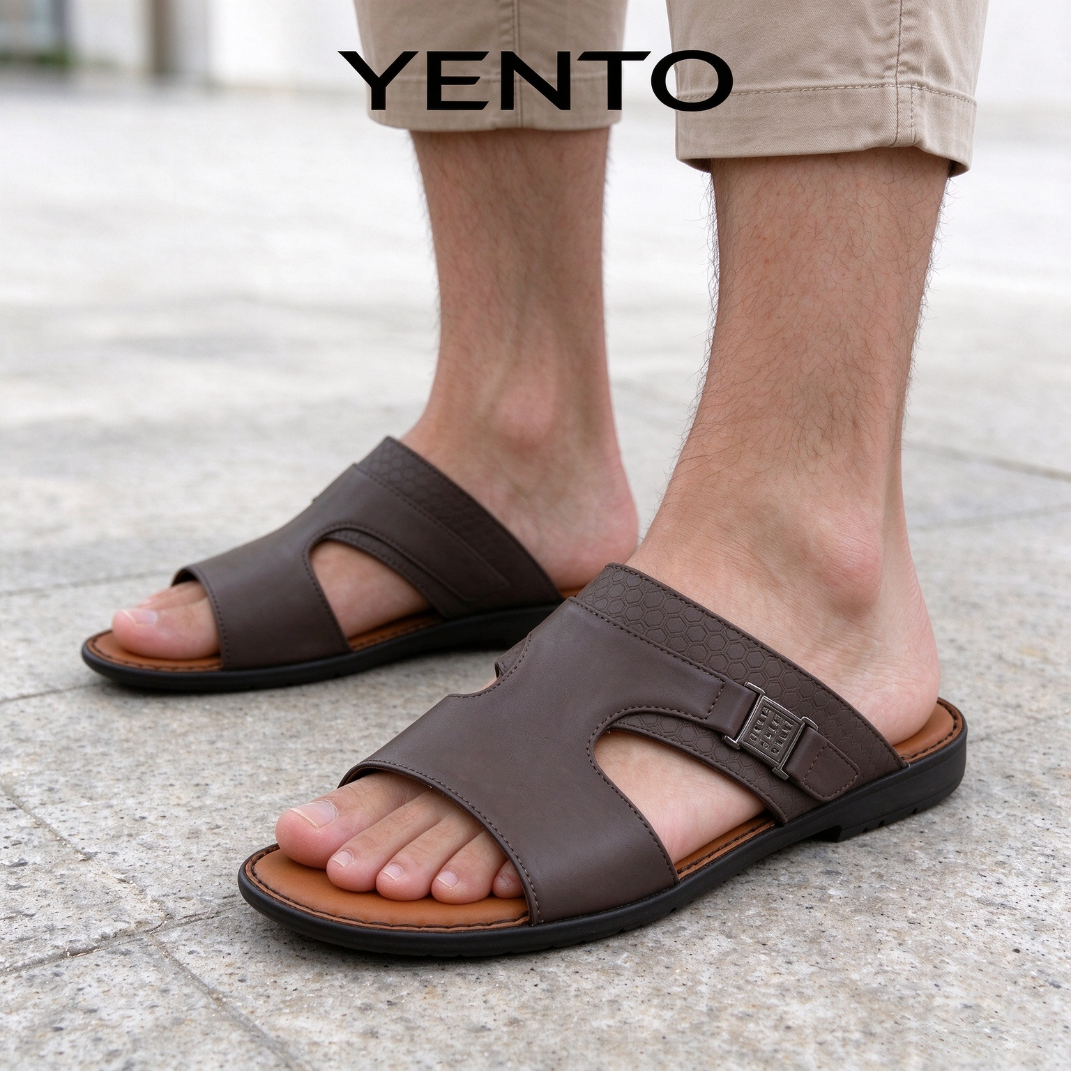Men's African flip-flops details Picture