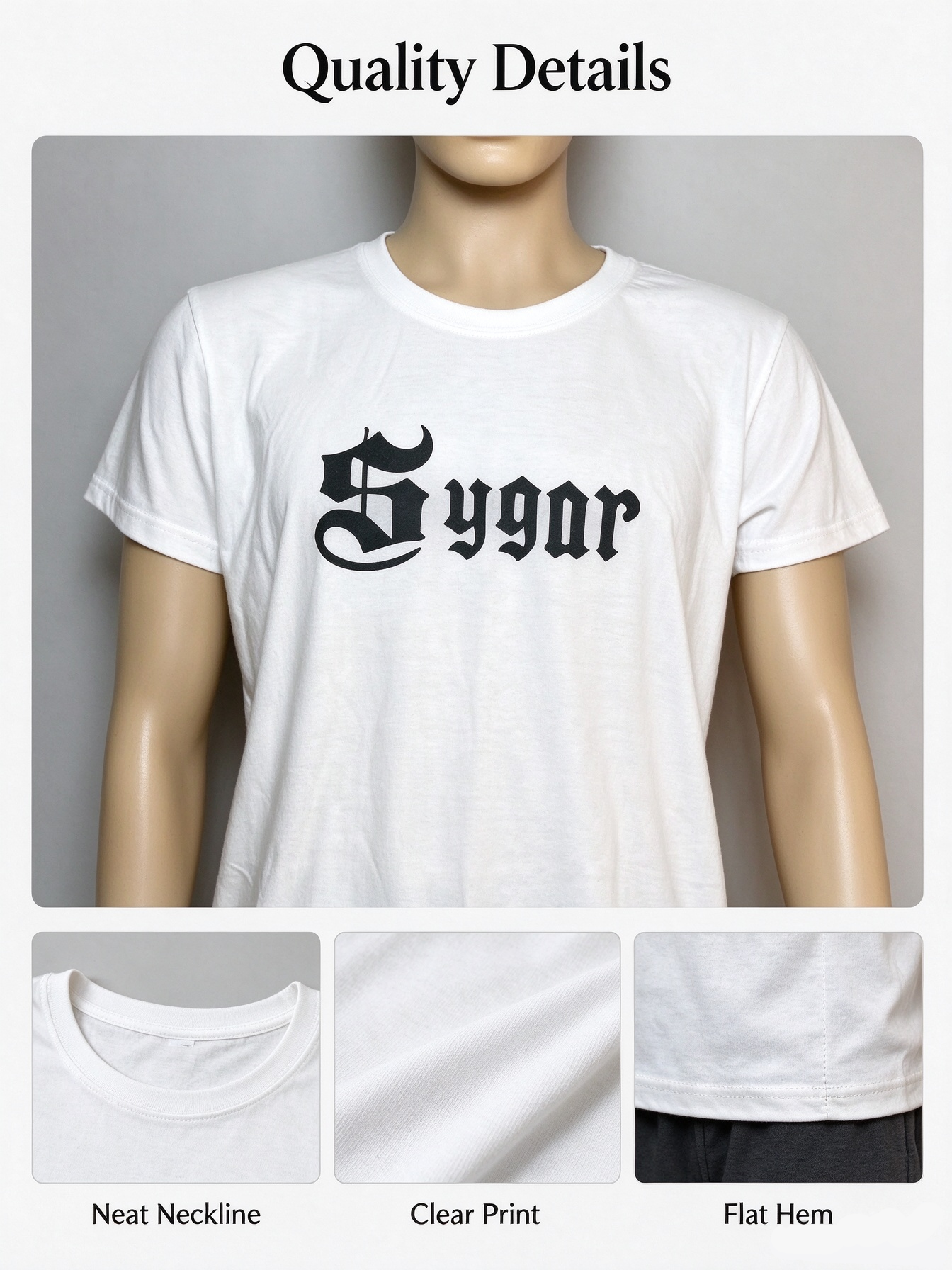 A simple white short-sleeved T-shirt showcases comfortable and versatile casual wear pic 2
