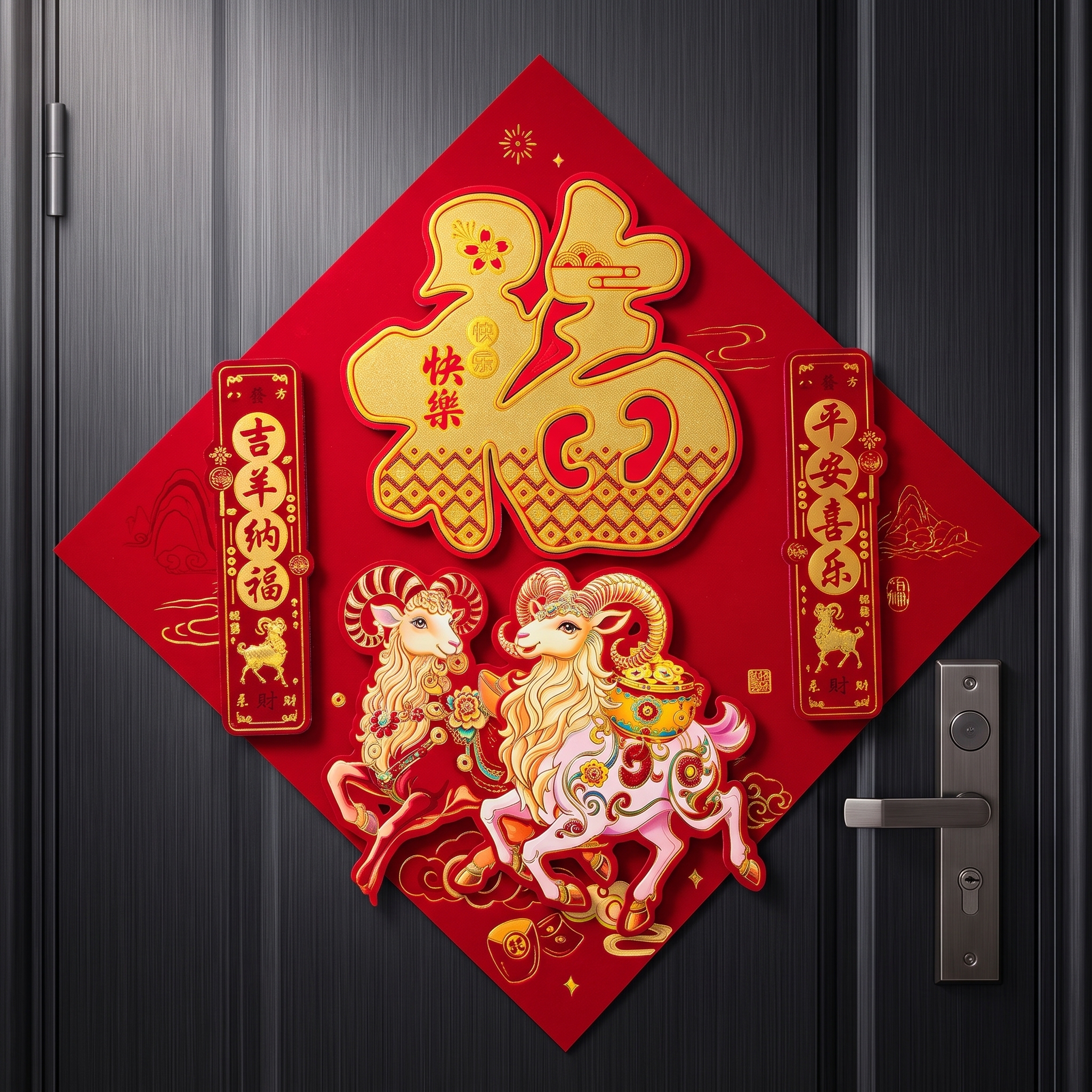 Ruixiang corte de papel serpientes estereoscópica año de la fortuna etiqueta de la puerta 2026 nuevo año de primavera estereoscópica decoración de la ventana de año nuevo nuevo año nuevo etiqueta de la puerta accesorios de disposición trioscópica