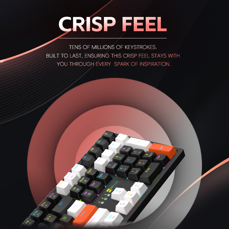 R8 color-block RGB backlit 108-key gaming mechanical keyboard keycaps DIY Decompression gaming keyboard full image