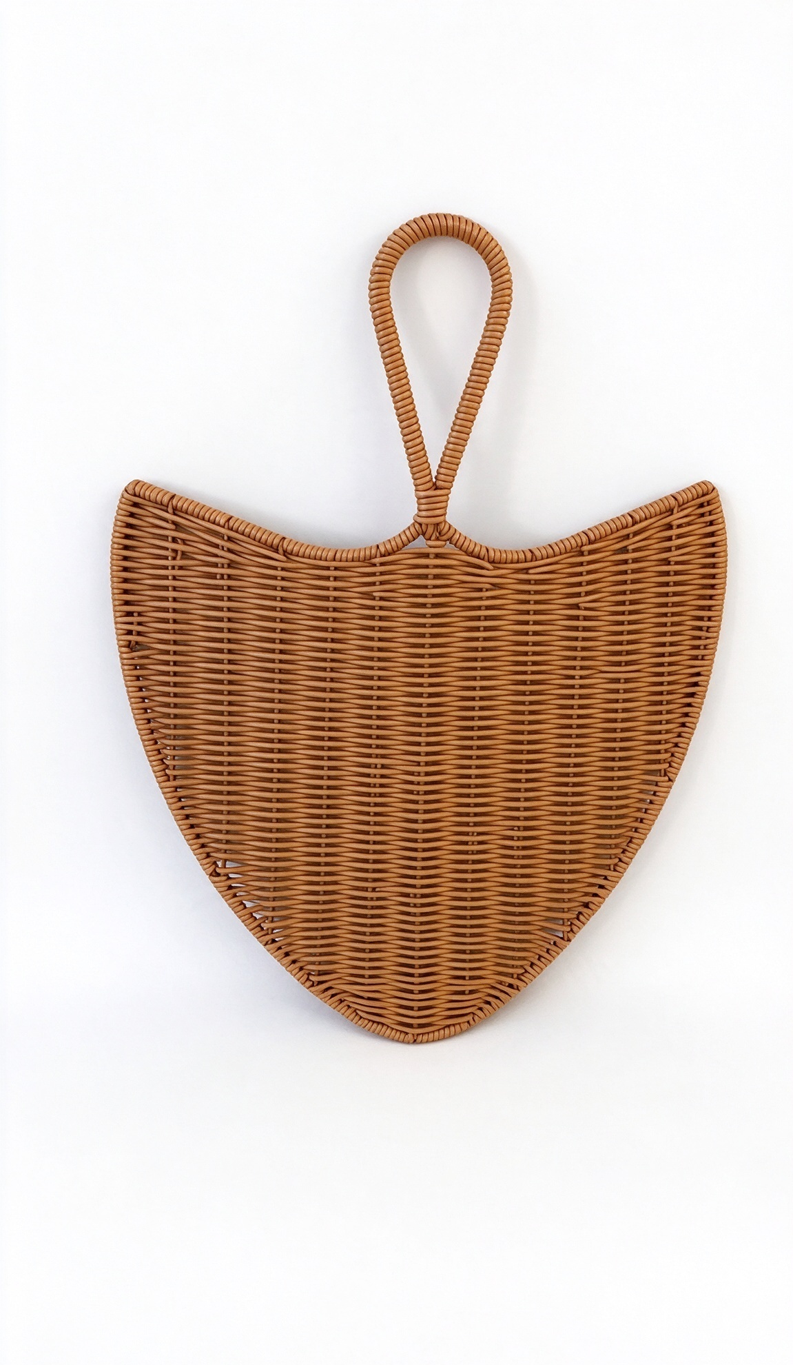 Brown rubber rattan fan-shaped wall hangings, hand-woven handicrafts, wall decorations, hotel wall hangings, home decorations details Picture