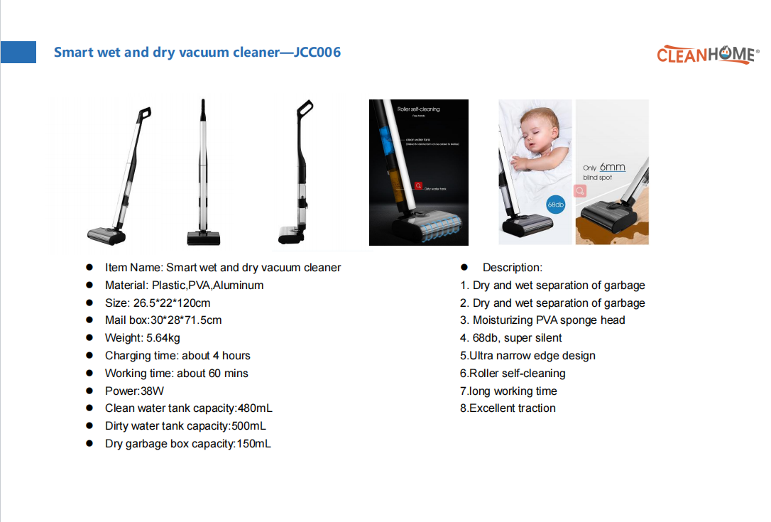 Smart wet and dry vacuum cleaner—JCC006 pic 1