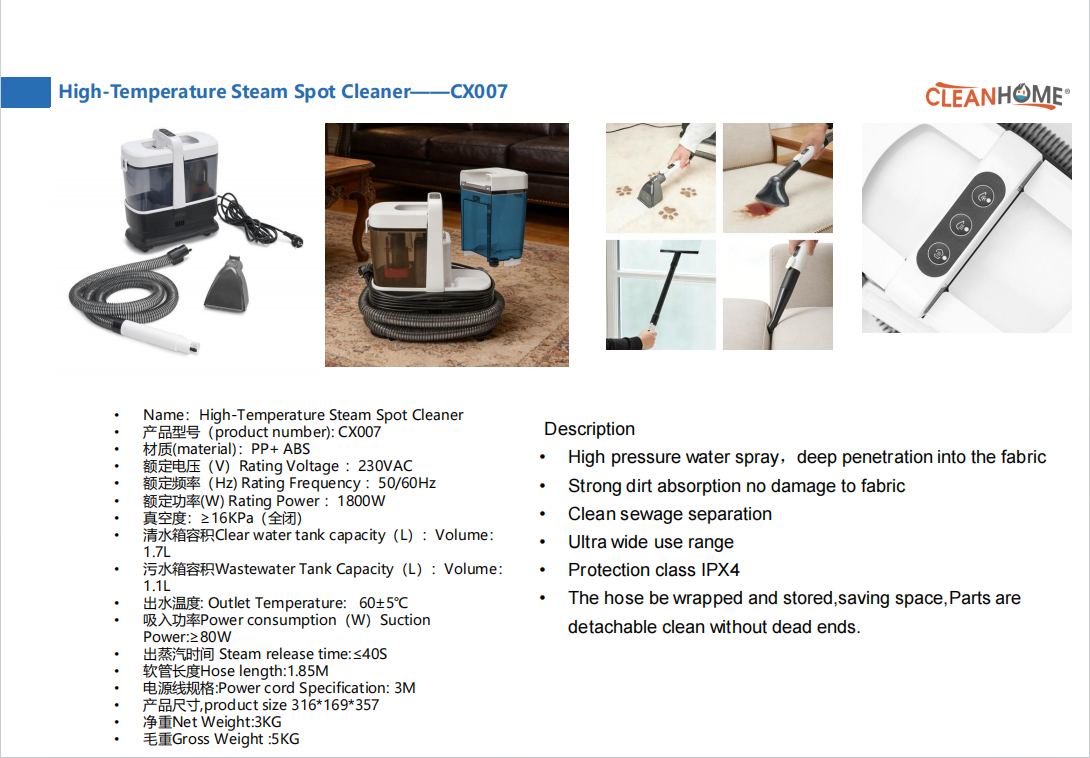 High-Temperature Steam Spot Cleaner——CX007 pic 1