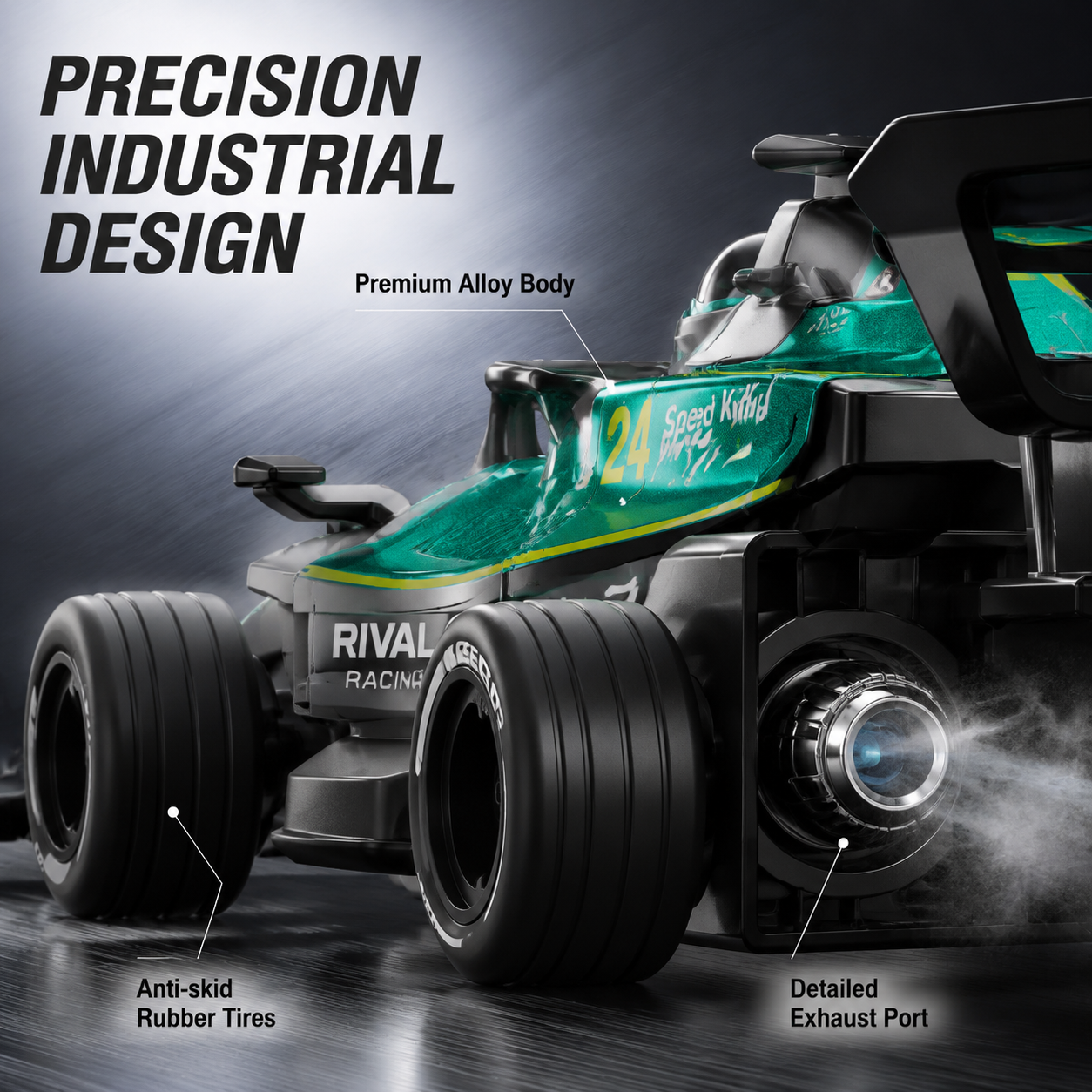 1:22 Remote control spray alloy equation car wireless remote control car alloy model toy collection gift Specification image