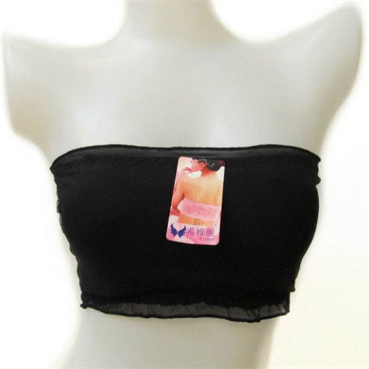 Yiwu Selection full lace mesh sexy versatile wrap chest double layer sponge chest pad fashion wipe chest 207-1006/51396 full figure