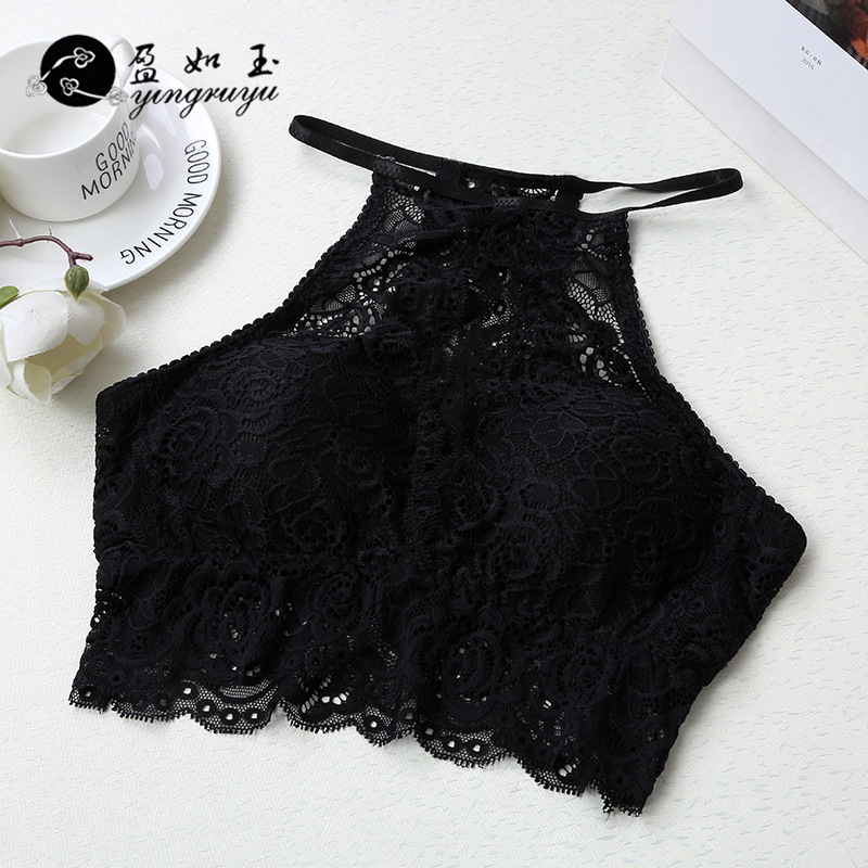 Yiwu Good Goods Korean Version Of Fashion Lace Flowers Wrapped Chest Free Bra Sexy Little Vest Anti-Slip Strap Spread Chest Wholesale -1006/48302 Item Picture