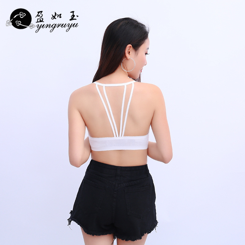 Yiwu Good Goods Korean Version Of Fashion Strap Bottom Bra With A String Girls Small Vest To Prevent Undress Underwear undefined