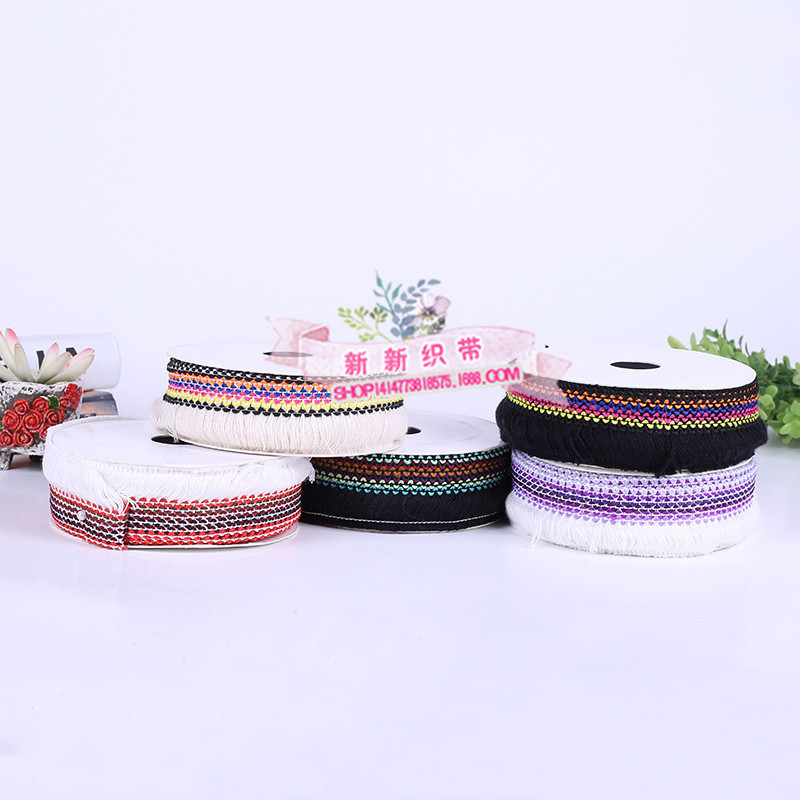 Yiwu Good Goods Factory produces lace tassel webbing, fringed webbing, and susu. We offer a variety of ethnic and Korean lace styles available for customization. -1006/41296 Application Scenario