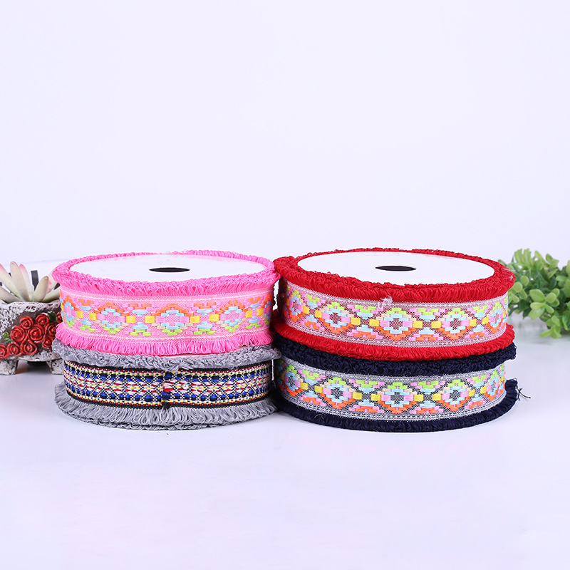 Yiwu quality goods manufacturer wholesale colored lace computer jacquard webbing edge curtains home textiles clothing lace accessories in stock -1006/41296 details Picture