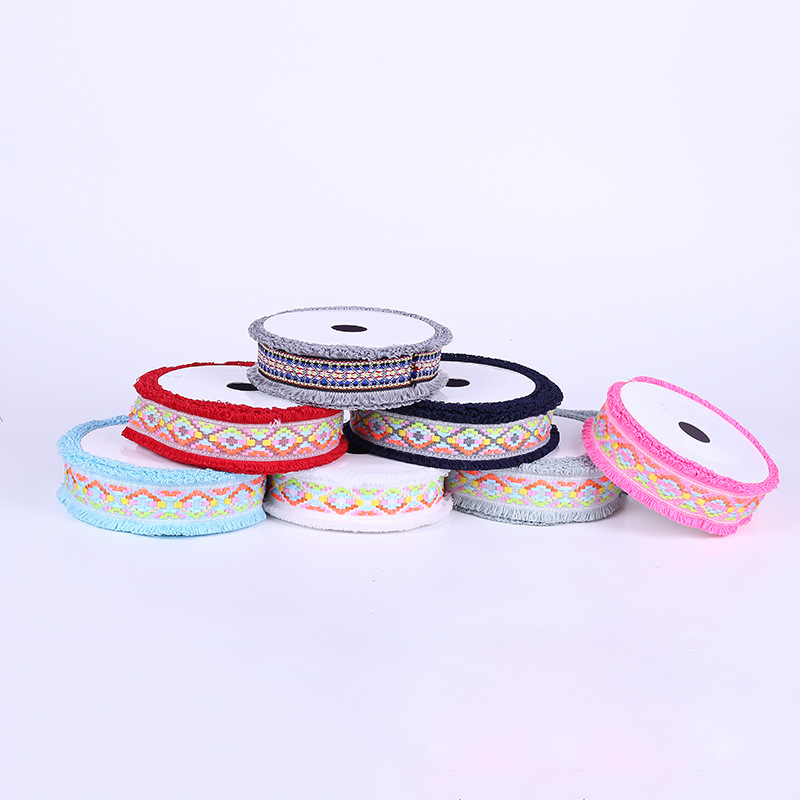 Yiwu quality goods manufacturer wholesale colored lace computer jacquard webbing edge curtains home textiles clothing lace accessories in stock -1006/41296 Application Scenario