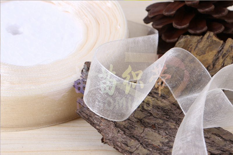 义乌好货 新款上市8分透明雪纱带 饰品织带8分雪纱带 2.5cm新年礼盒包装带-1006/41309