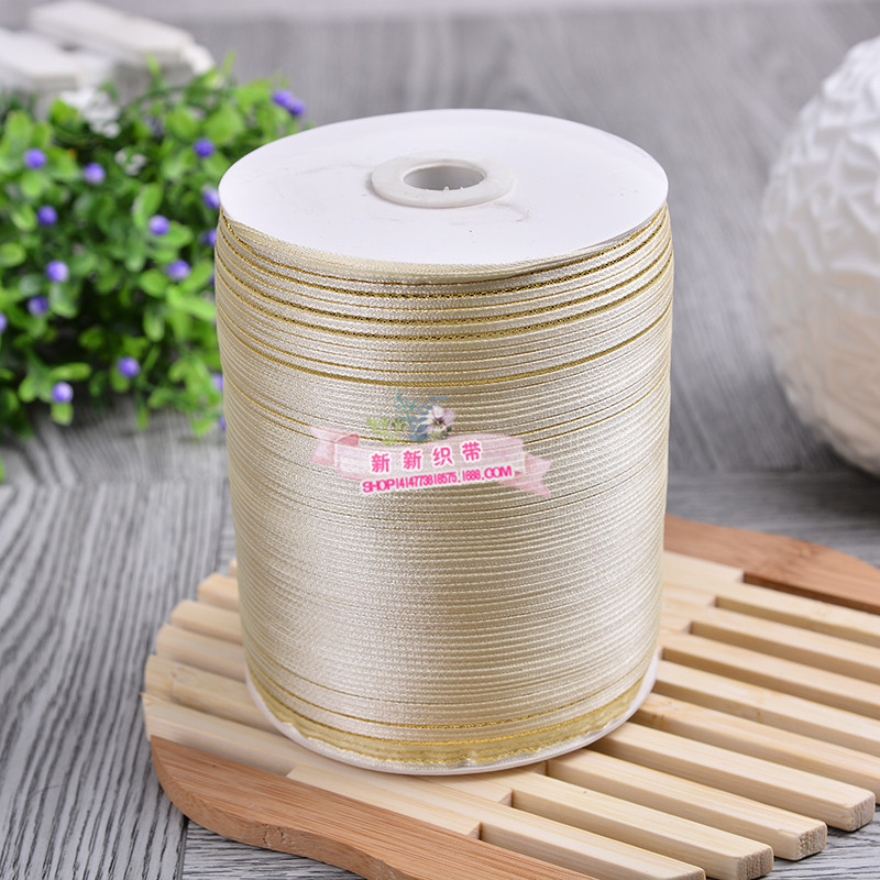 义乌好货 diy发饰材料批发蝴蝶结1.0cm金边缎带丝带蝴蝶结制作材料手工配件-1006/41296