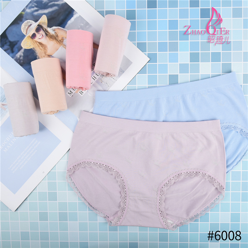 Yiwu good goods manufacturers direct breathable sweat absorption women underwear solid color high elastic Modal underwear Japanese cute cotton briefs -1006/51333 thumbnail
