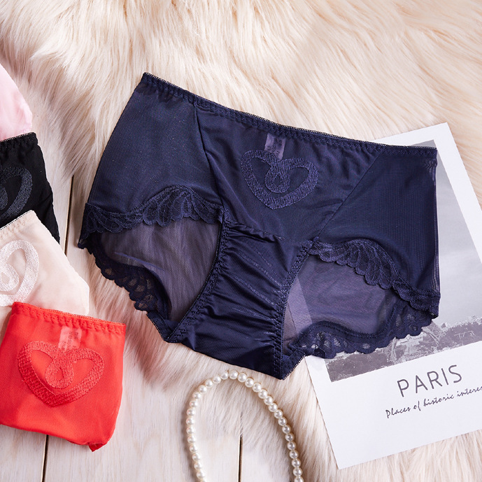 Yiwu good goods Benifen lace underwear Europe and the United States hollow silk women thin sexy lace edge hip lift triangle underwear -1006/51333 thumbnail