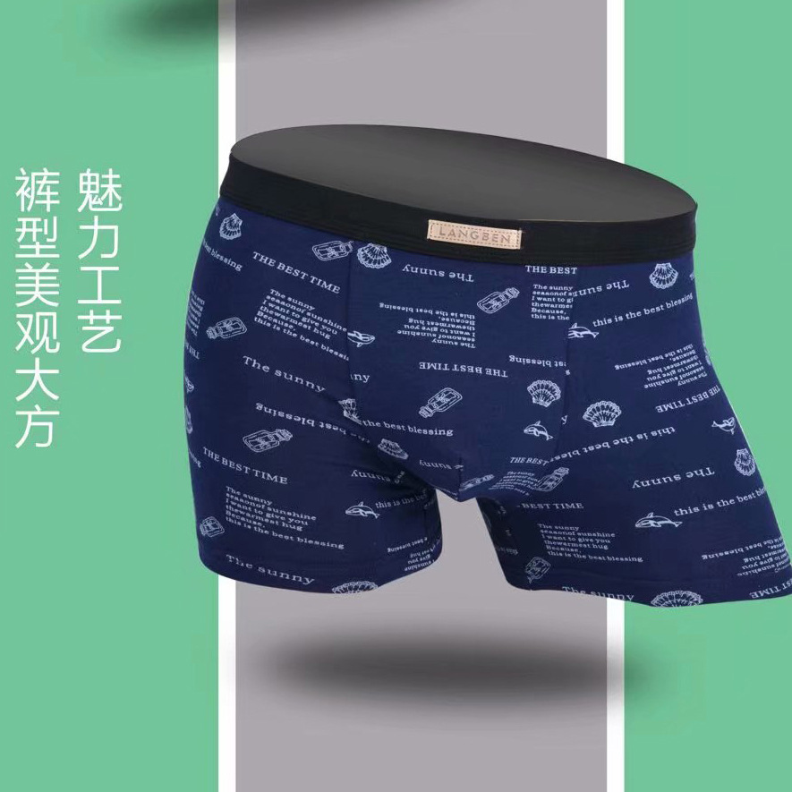 Yiwu good goods Sheng Jian new men's underwear breathable ice silk fashion Modal cotton boxers young men's boxer briefs -1006/51333