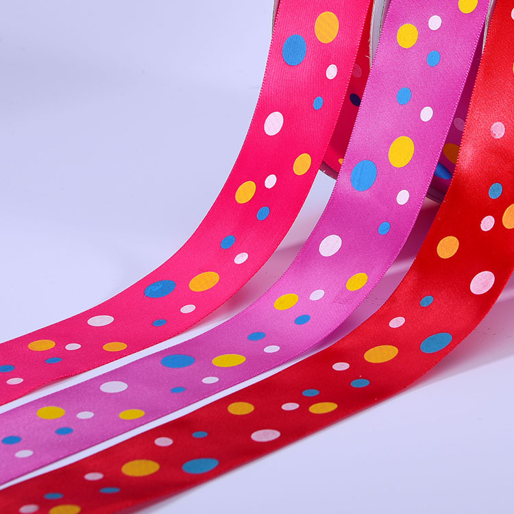 义乌好货 12分4.0cm涤纶织带 印刷3色点点新年礼盒包装带 手捧花蝴蝶结织带-1006/41309详情图7