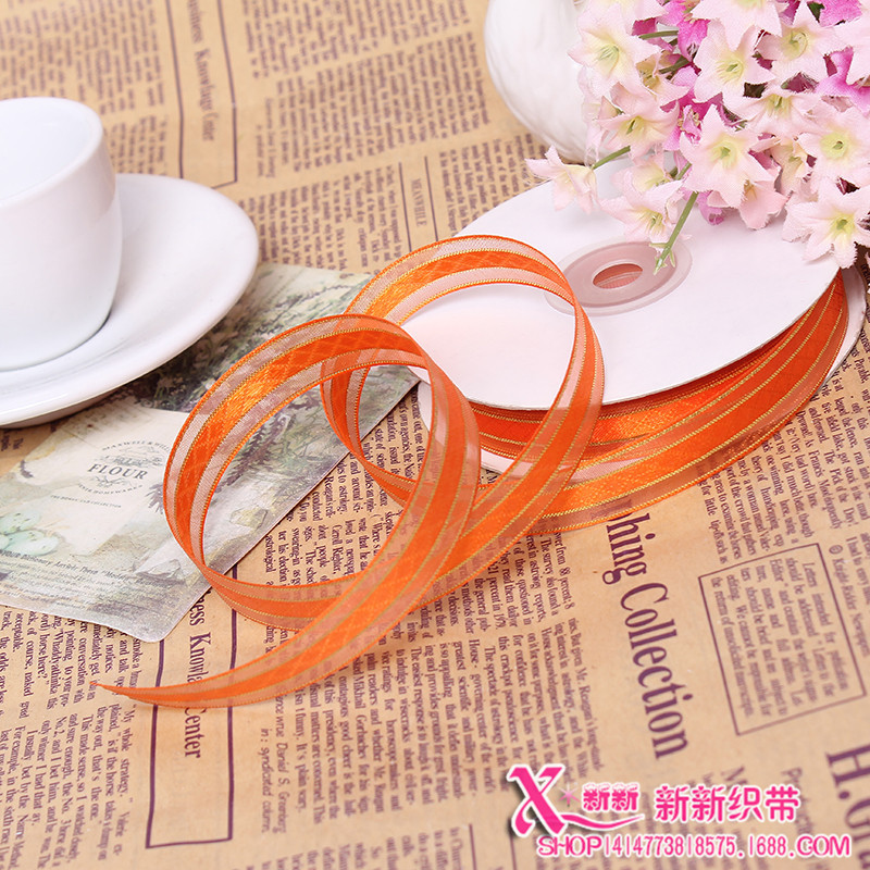 Yiwu Good Goods 1.5 cm striped ribbon Gift packaging Ribbon diy Clothing accessories Polyester webbing Origin Source -1006/41296 Item Picture