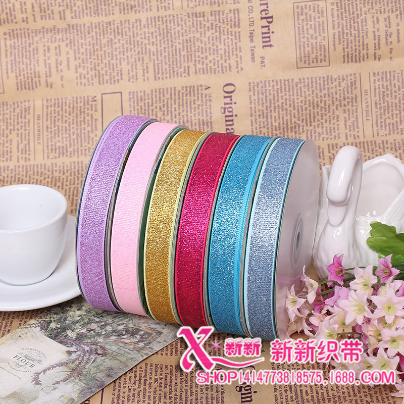 义乌好货 厂家供应罗文撒金粉织带  饰品编织带  批发 直销-1006/41296