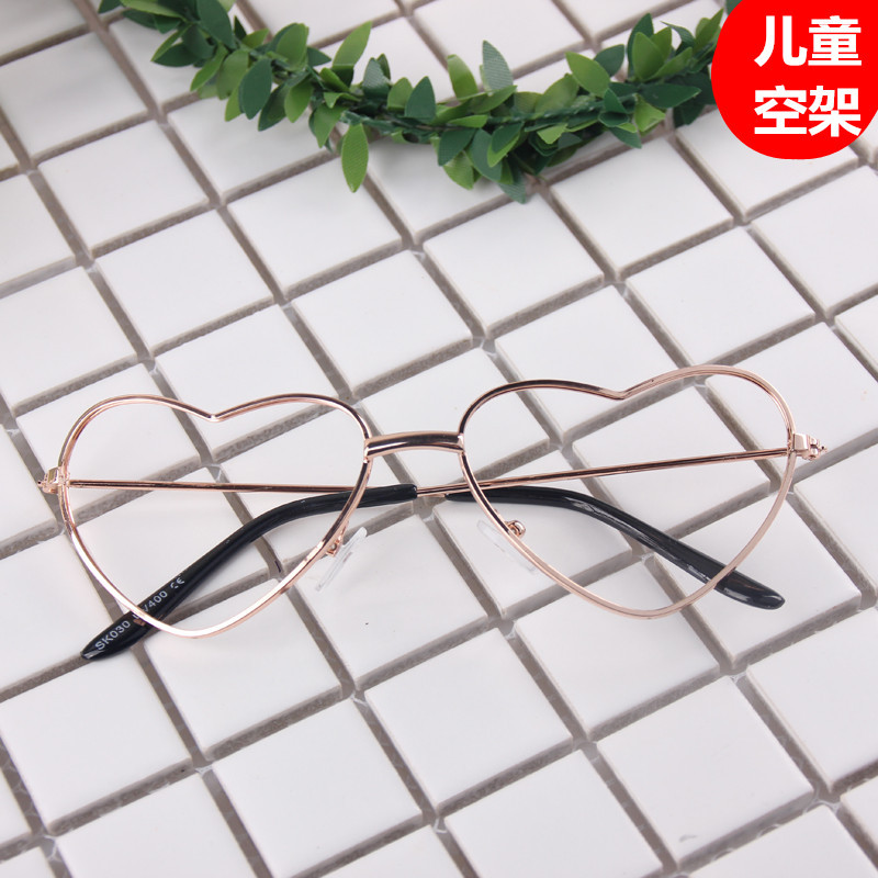 Yiwu's best-selling heart-shaped metal children's glasses SK030, nickel-free electroplated sunglasses for boys and girls, wholesale glasses frame -1004/23075 Item Picture
