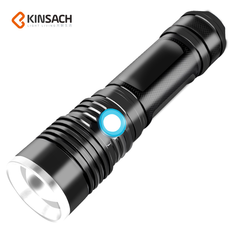 Yiwu good goods cross-border special flashlight aluminum alloy outdoor camping charging zoom multi-function explosion-proof flashlight -1003/15279