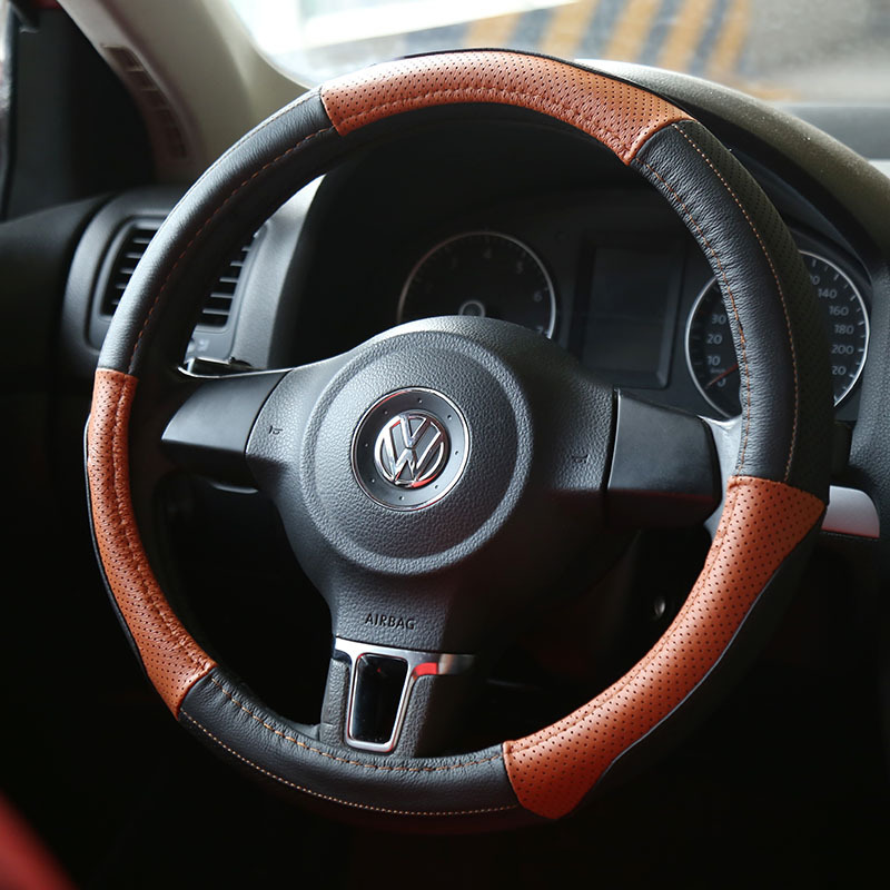 Yiwu's best-selling four-season General Motors color stitched leather steering wheel covers and handlebar covers for car interior accessories wholesale for foreign trade -1007/69135