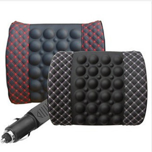Yiwu Good Goods Large Vehicle 24V red wine car cushion, Car electric massage lumbar support seat backrest, car lumbar support pad -1007/68855