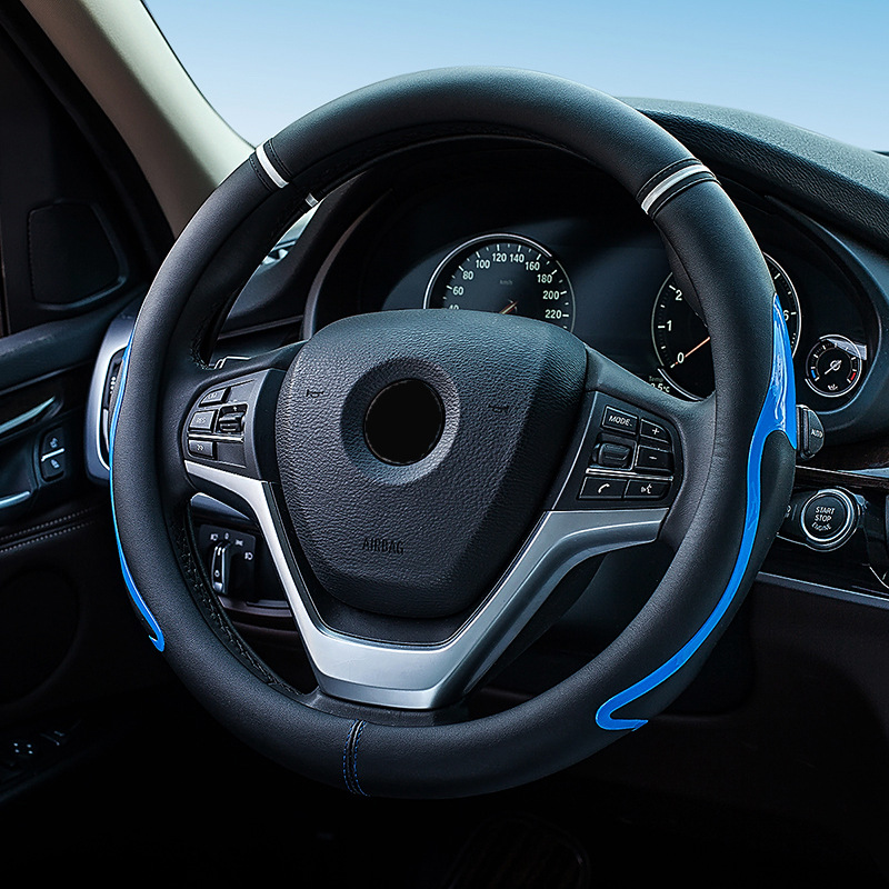 义乌好货 2018新款超纤方向盘套 汽车把套 四季通用 美容店实体一件代发273-1007/69395