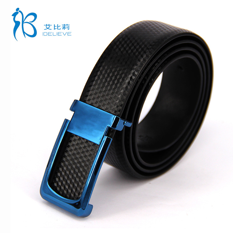 Yiwu good goods Aliexpress new men's leather belt two cowhide smooth buckle leisure belt manufacturers wholesale a hair -1006/45800 thumbnail