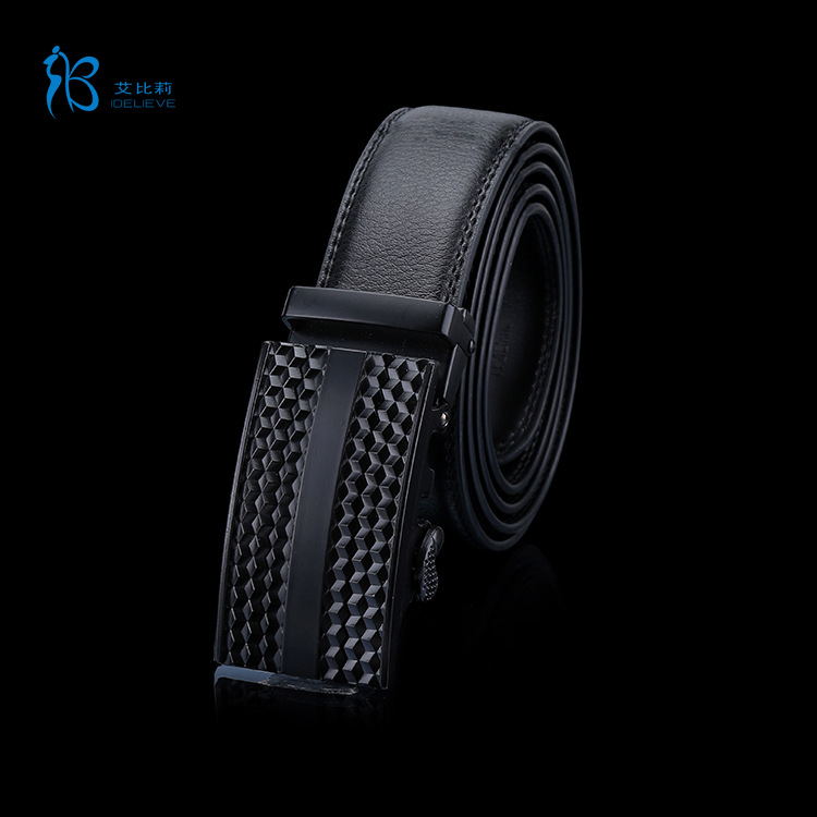 Yiwu Good Goods Stall Than Cattle Leather Belt Automatic Buckle Men's Leather Belt Belr Belt Explosive Youth New -1006/45800
