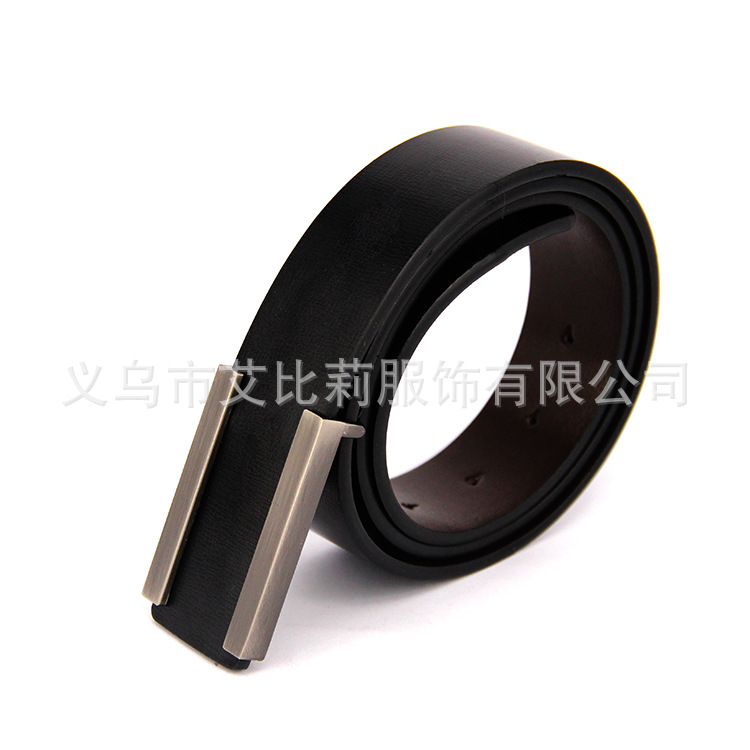 Yiwu Good Goods 2018 Men's Leather Belt Smooth Buckle Belt Fashion Casual Plate Buckle Belt Men A Hair -1006/45800 Application Scenario