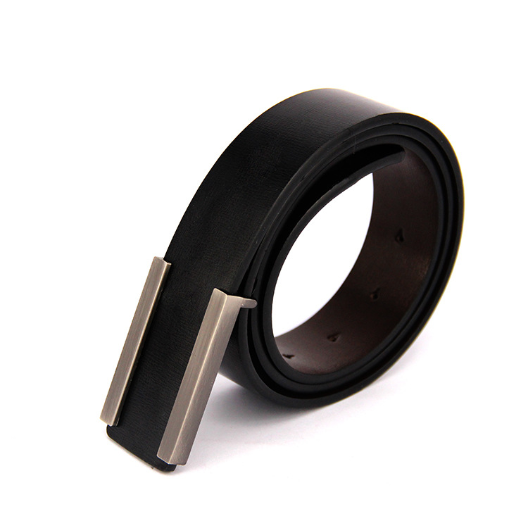 Yiwu Good Goods 2018 Men's Leather Belt Smooth Buckle Belt Fashion Casual Plate Buckle Belt Men A Hair -1006/45800 undefined