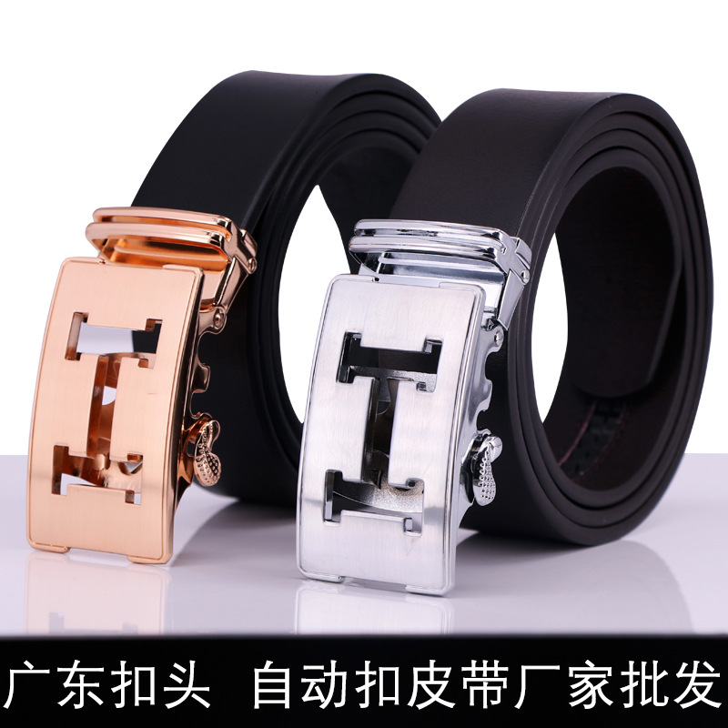 Yiwu good goods men's belt wholesale retro leather letter H automatic buckle belt imitation antique belt manufacturers wholesale 2019-1006/45800 thumbnail